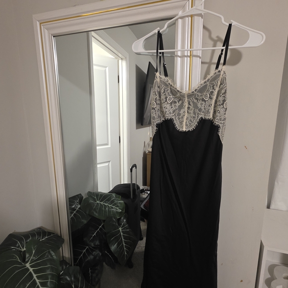 Wild Fable Black and Cream Strapless Dress - Picture 4 of 4